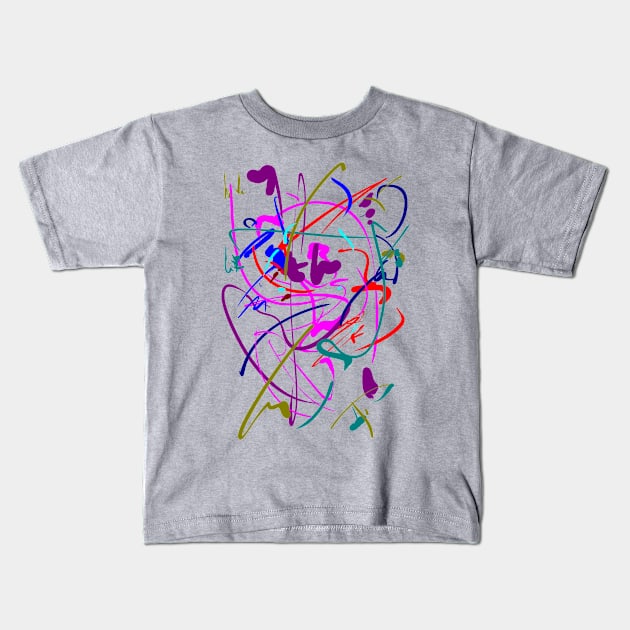 Abstract Color Painting Kids T-Shirt by Nikokosmos